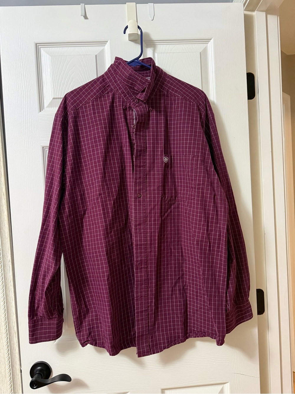 Ariat Men's Wine Plaid Button-Down Shirt